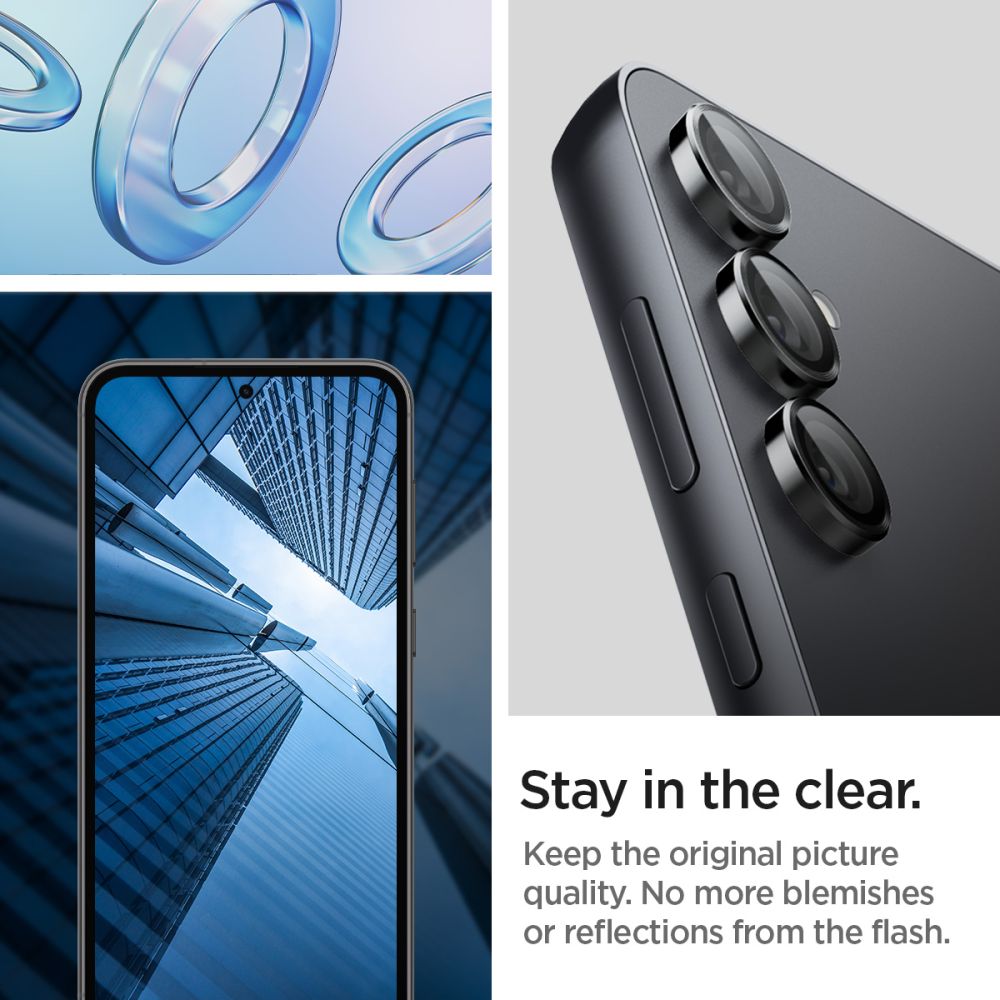 Spigen Samsung Galaxy S23 FE Optik.TR EZ Fit Αντιχαρακτικό Γυαλί για την Κάμερα - 2 Τεμάχια - Black