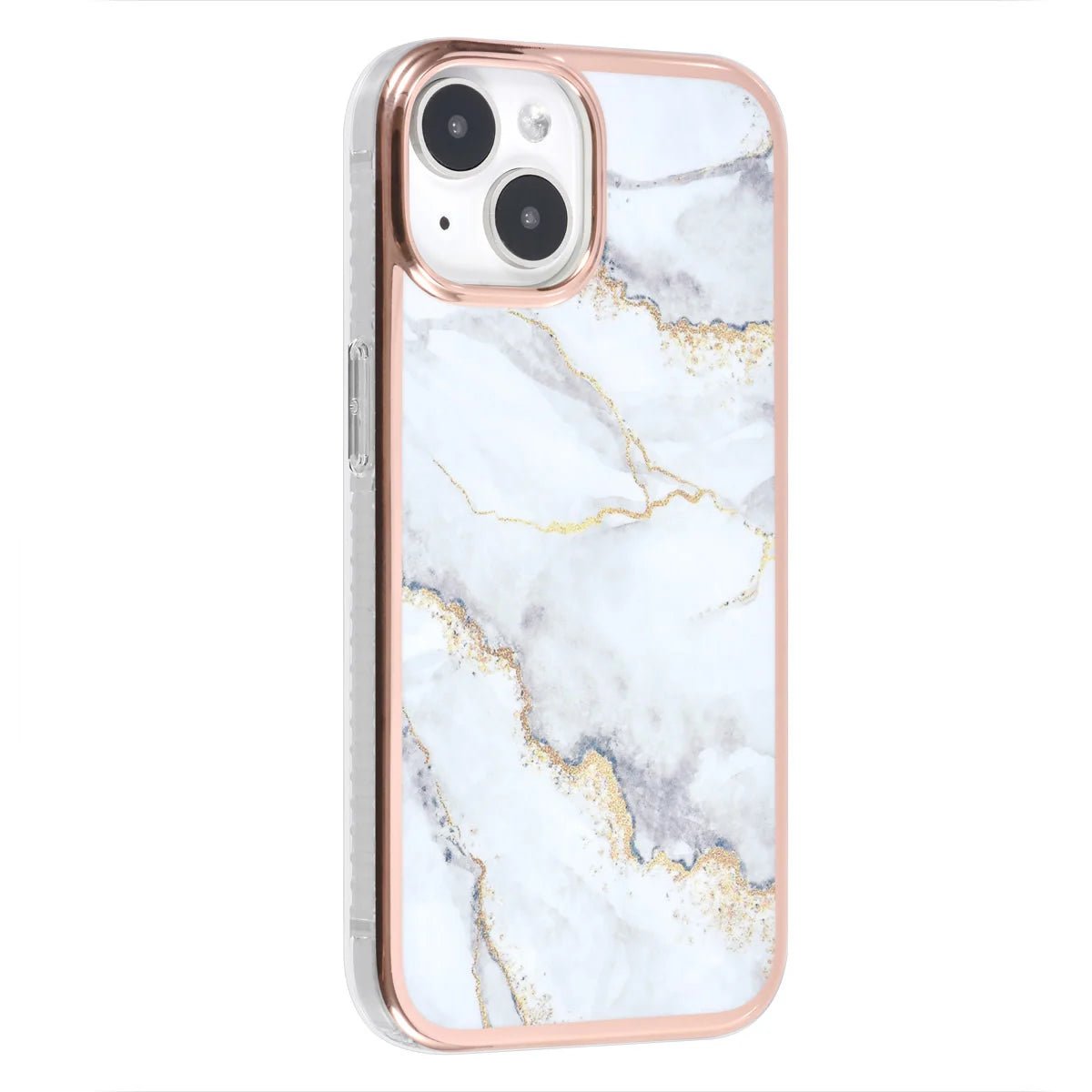 Tuniq iPhone 15 - Σκληρή Θήκη με Πλαίσιο Σιλικόνης - Σχέδιο Μάρμαρο - Γκρί
