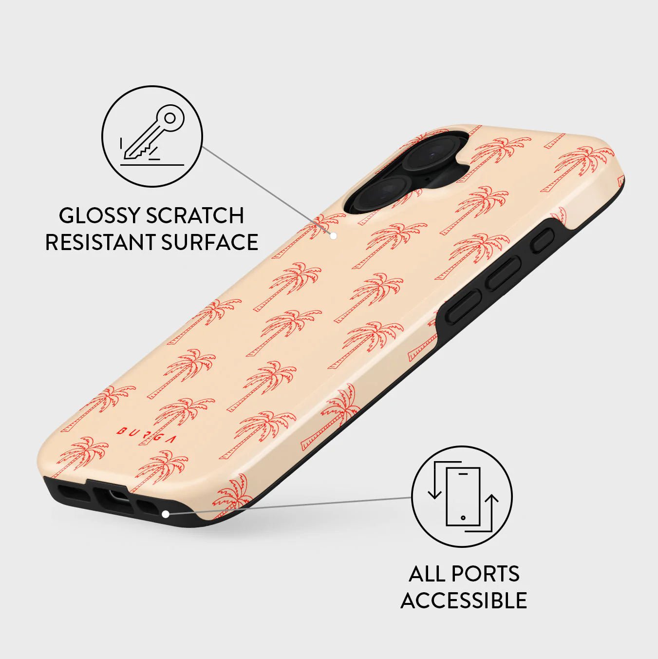 Burga iPhone 16 Plus Fashion Tough MagSafe Σκληρή Θήκη με MagSafe - Happy Hour