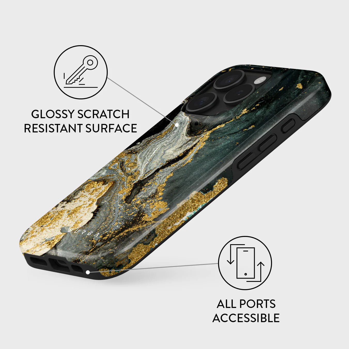 Burga iPhone 16 Pro Fashion Tough MagSafe Σκληρή Θήκη με MagSafe - Northern Lights