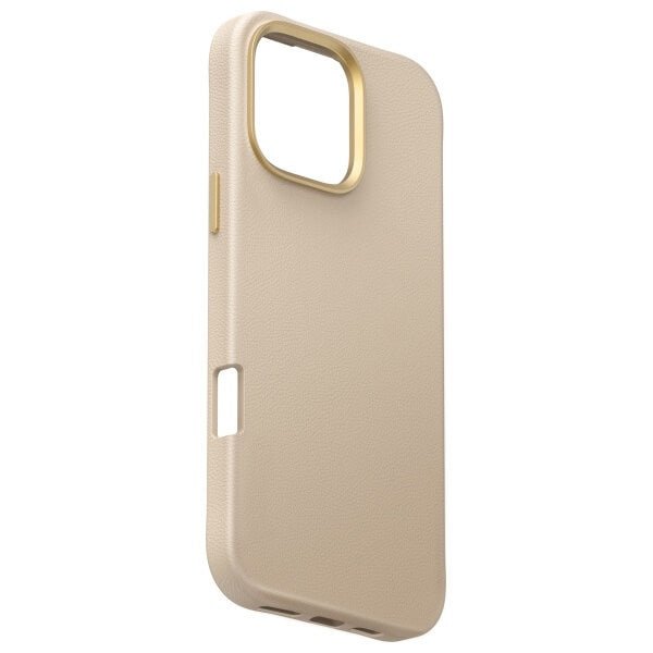 Uniq iPhone 16 Pro - Coehl Muse - Σκληρή Θήκη με Επένδυση Συνθετικού Δέρματος και Λουράκι - Cream