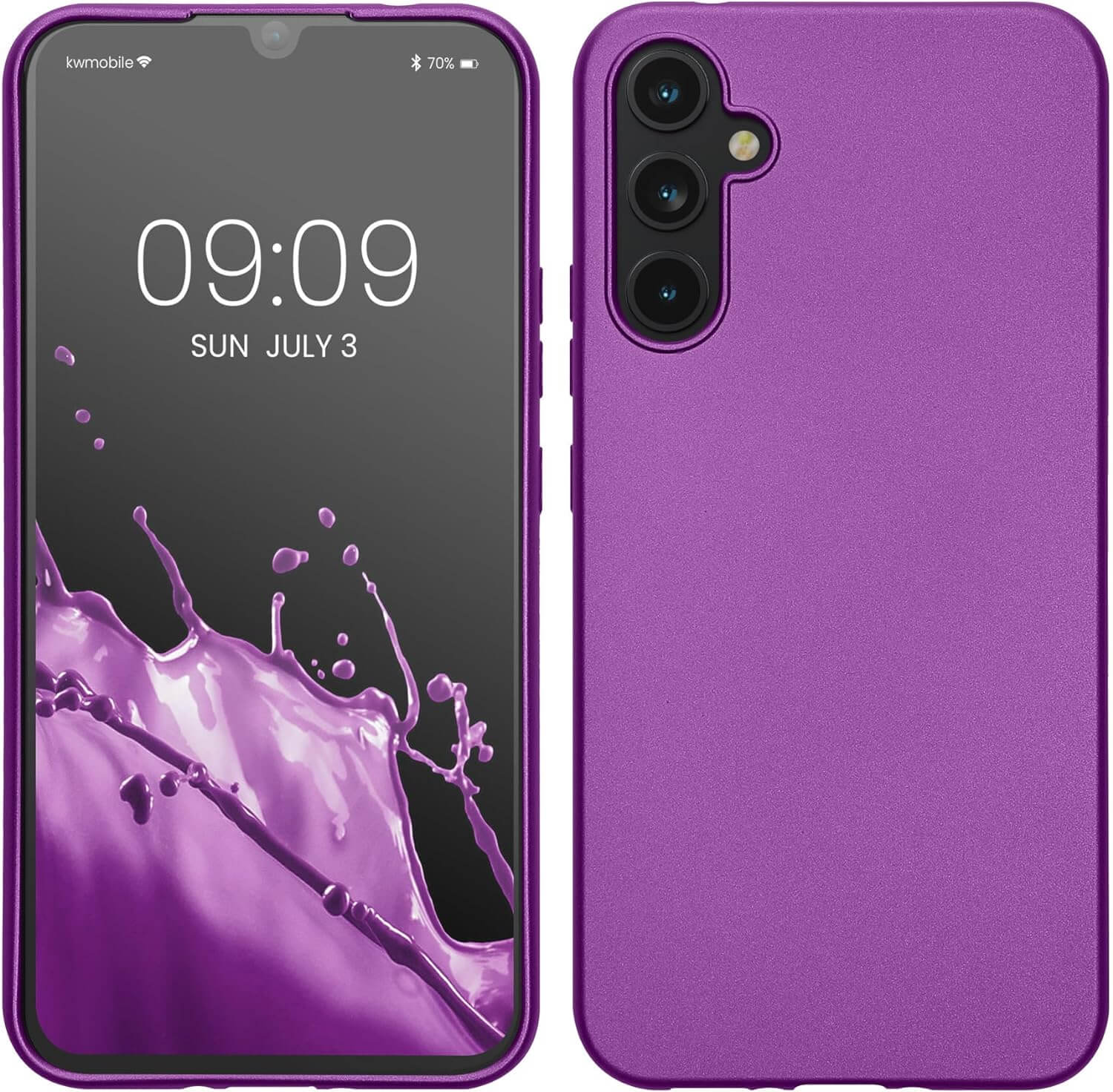 KW Samsung Galaxy A34 5G Θήκη Σιλικόνης TPU - Metallic Purple - 60810.240