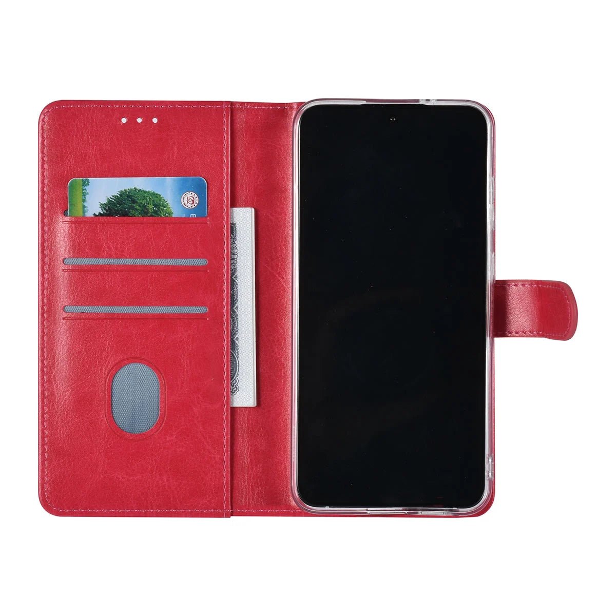 Tuniq Samsung Galaxy S24 Plus - Θήκη Πορτοφόλι Stand από Δερματίνη - Hot Pink