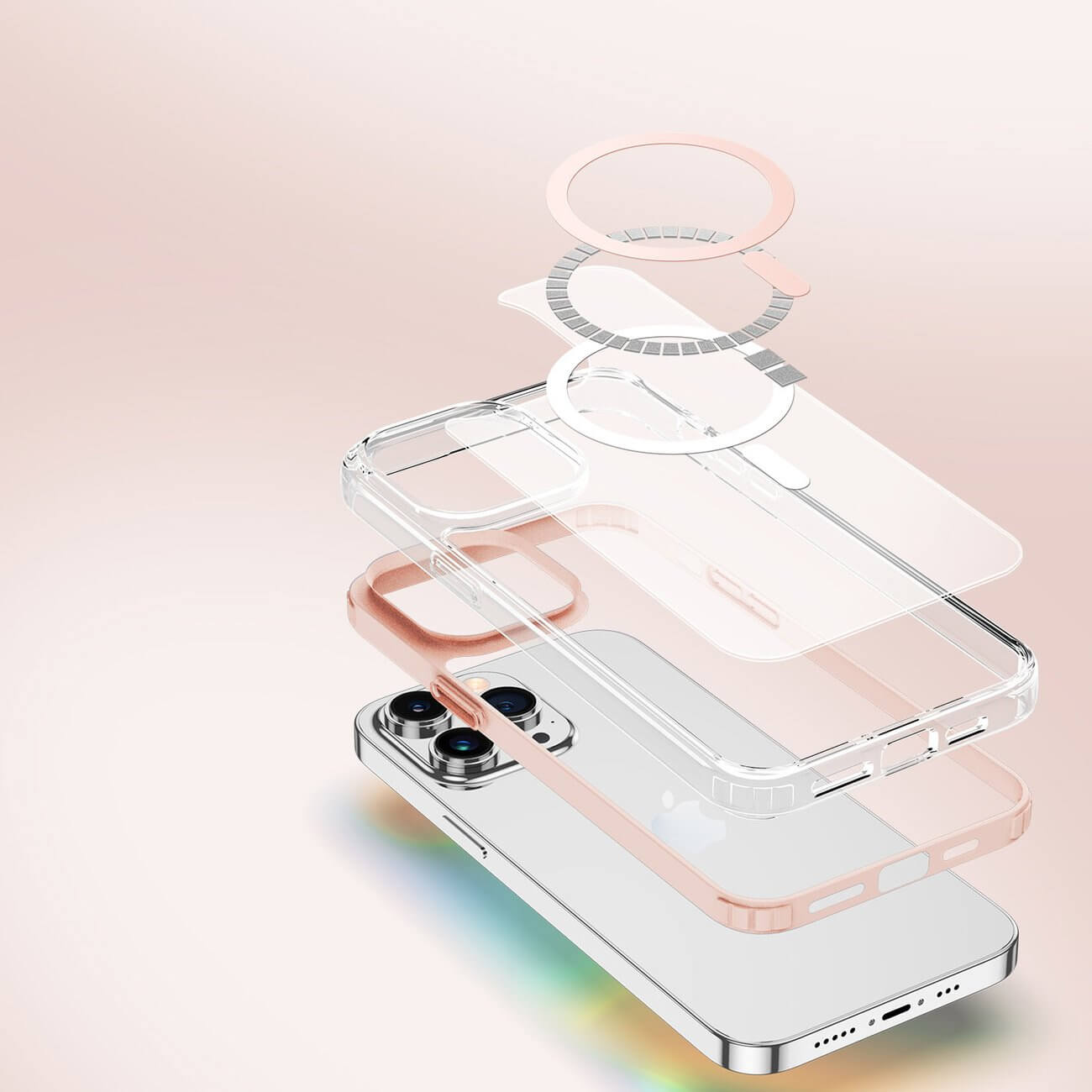 Dux Ducis iPhone 14 Pro Clin2 Θήκη με MagSafe - Διάφανη / Pink