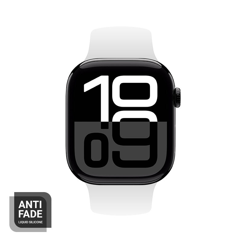 Crong Λουράκι Apple Watch 2/3/4/5/6/7/8/9/10/11 - SE (1/2/3) - 38/40/41/42mm Σιλικόνης - Liquid Strap - White