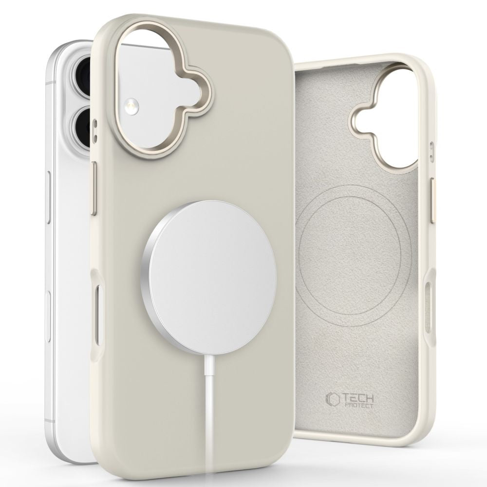 Tech - Protect iPhone 16 Silicone Pure Θήκη Σιλικόνης TPU με MagSafe - Cosmic Latte