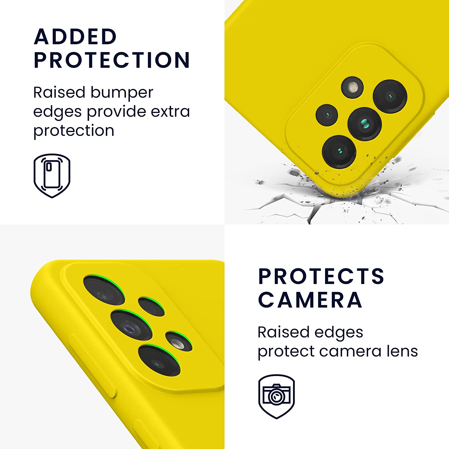 KW Samsung Galaxy A33 5G Θήκη Σιλικόνης Rubberized TPU - Radiant Yellow - 57833.165