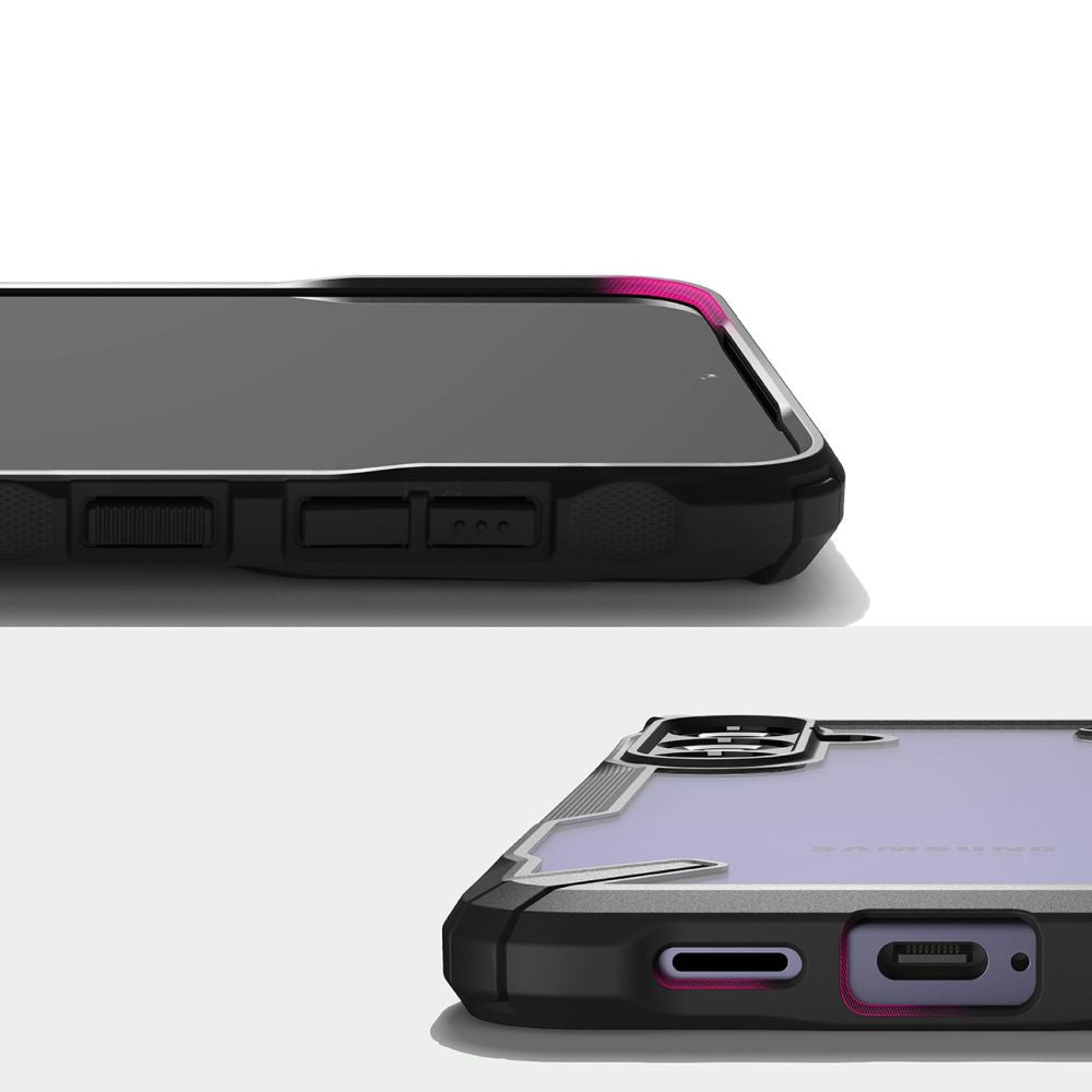 Ringke Samsung Galaxy S24+ Fusion X Σκληρή Θήκη με Πλαίσιο Σιλικόνης - Black - Διάφανη
