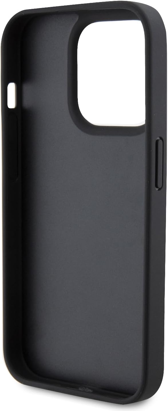 Guess iPhone 15 Pro - Crossbody 4G Metal Logo Θήκη με Επένδυση Συνθετικού Δέρματος και Λουράκι - Black - GUHCP15LP4TDSCPK