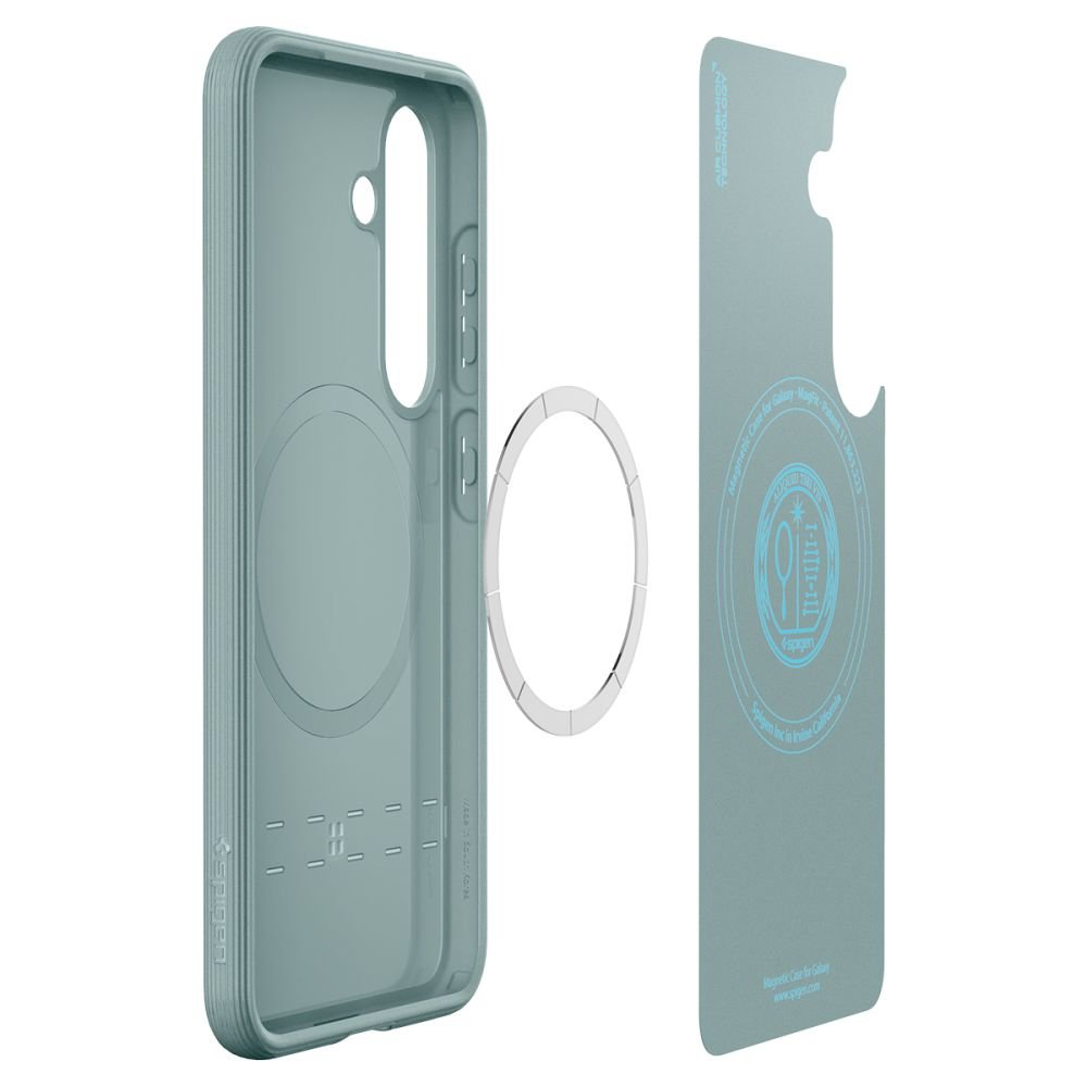 Spigen Samsung Galaxy S25 - Parallax Mag Θήκη Σιλικόνης με Σκληρό Πλαίσιο και MagSafe - Sage Green