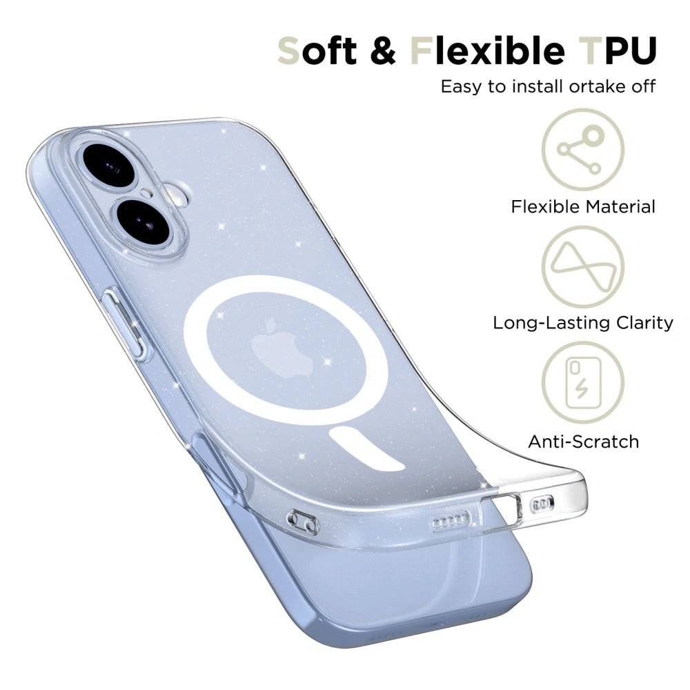 Tech - Protect iPhone 17 Flexair Θήκη Σιλικόνης TPU με MagSafe - Glitter