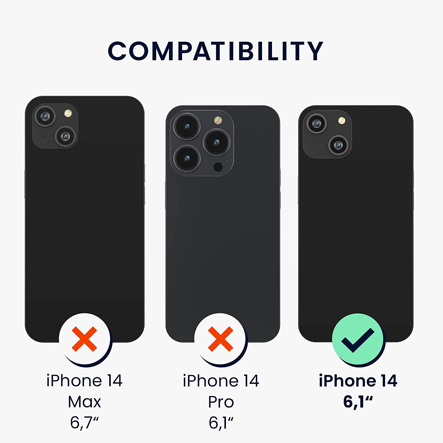 KW iPhone 14 Θήκη Σιλικόνης TPU με Λουράκι - Διάφανη / Grey - 59108.22