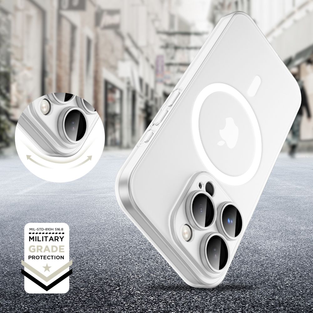 Tech - Protect iPhone 15 Pro MagSlim - Σκληρή Θήκη με MagSafe - Matte / White