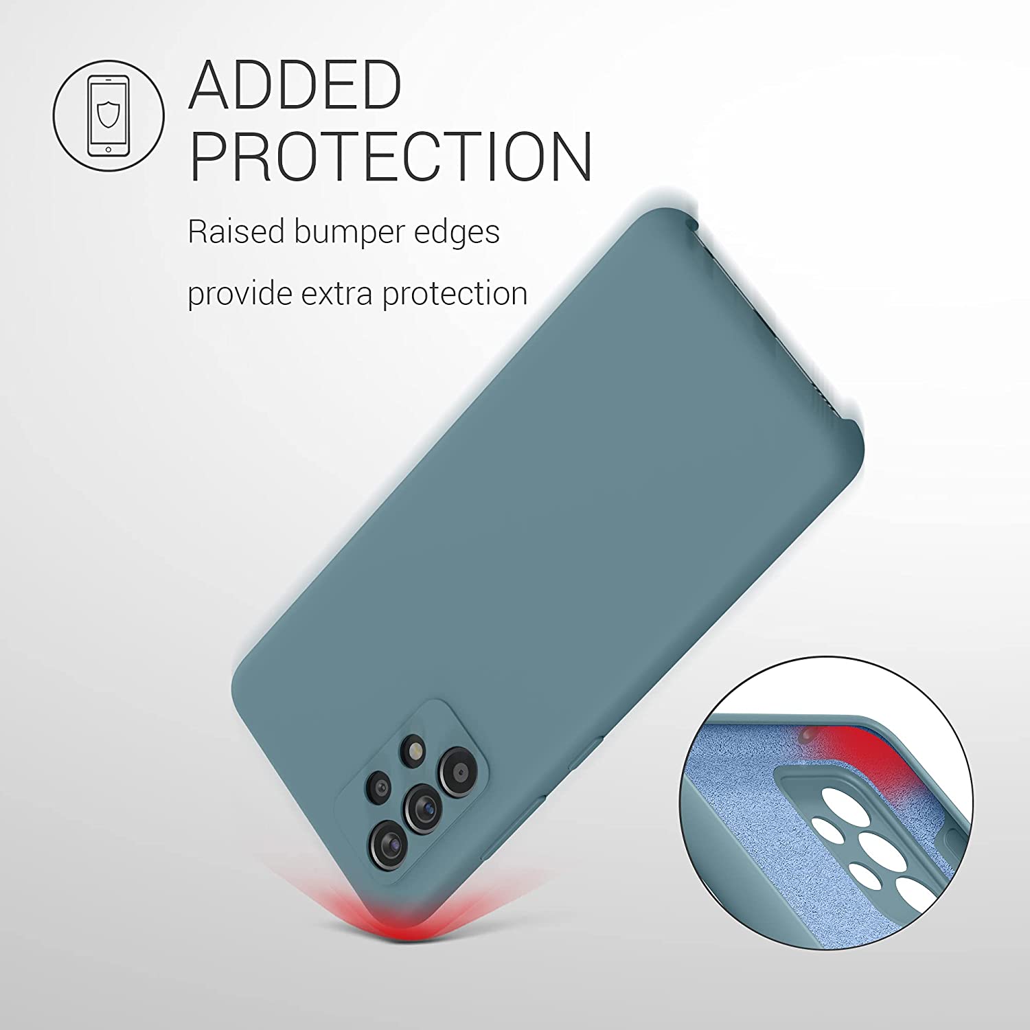 KW Samsung Galaxy A52 / A52 5G / A52s 5G Θήκη Σιλικόνης Rubber TPU - Stone Blue - 54347.206