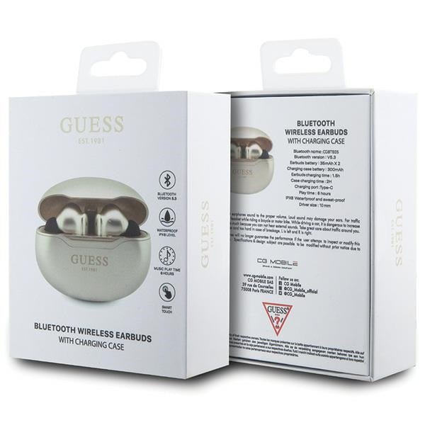 Guess TWS Classic EST - Bluetooth 5.3 - Ασύρματα ακουστικά για Κλήσεις / Μουσική - Gold