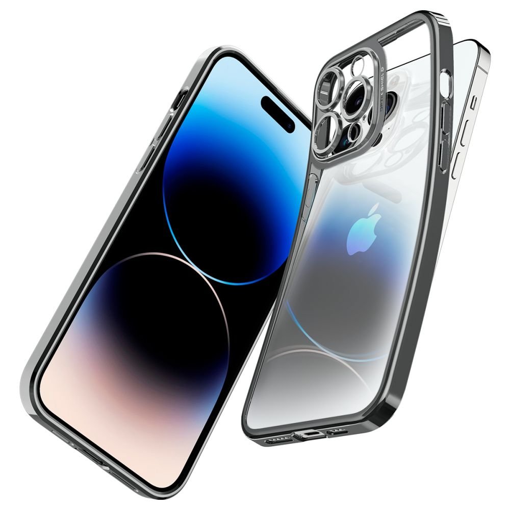 Spigen iPhone 14 Pro Optik Crystal Θήκη Σιλικόνης - Chrome Grey