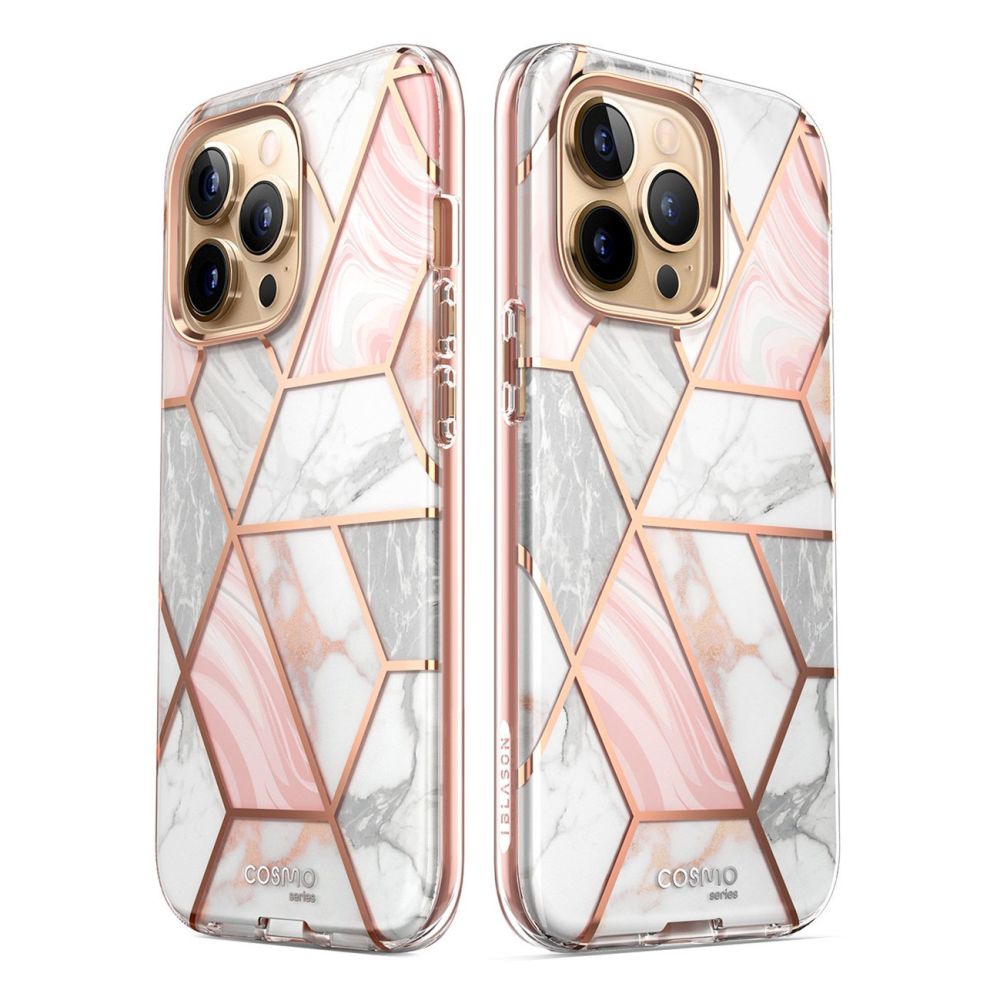 i - Blason iPhone 14 Pro Max Cosmo Σκληρή Θήκη με Πλαίσιο Σιλικόνης και Προστασία Οθόνης - Marble