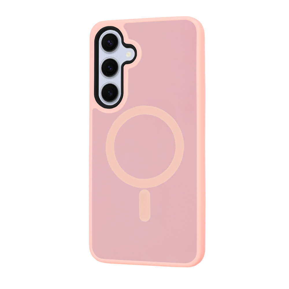 Techsuit Samsung Galaxy S25 Plus - HaloFrost MagSafe Series - Σκληρή Θήκη με Πλαίσιο Σιλικόνης - Pink