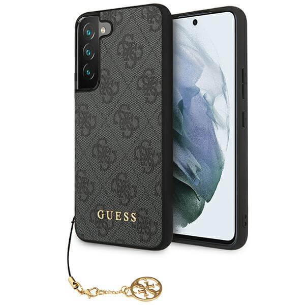 Guess Samsung Galaxy S23+ - 4G Charms Collection Θήκη με Επένδυση Συνθετικού Δέρματος - Grey - GUHCS23MGF4GGR