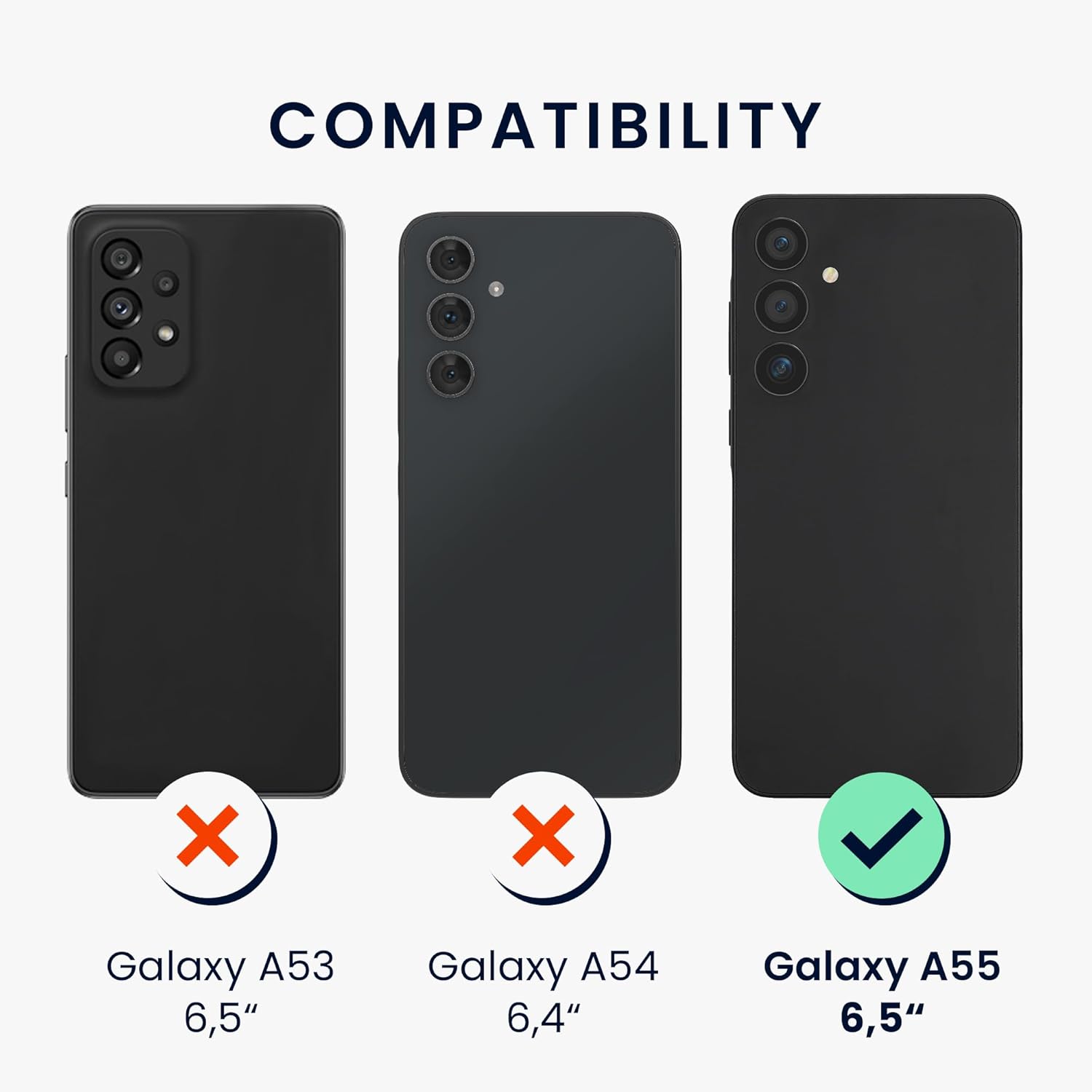 KW Samsung Galaxy A55 5G Θήκη Σιλικόνης TPU με Υποδοχή για Κάρτα - Dark Blue