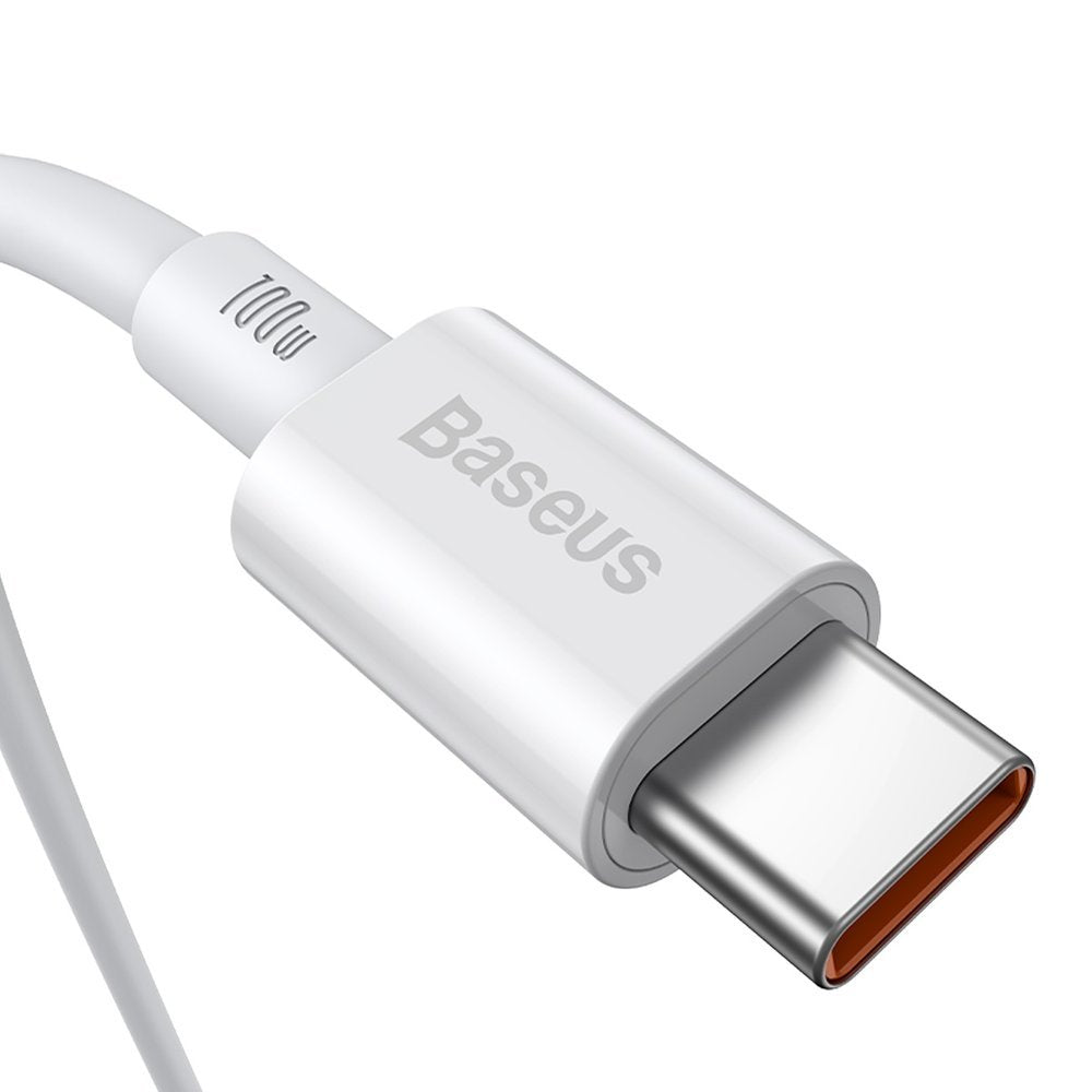 Baseus Superior Cable Type - C 5A PD 100W - Καλώδιο Γρήγορης Φόρτισης Type - C to Type - C 1M - White - CATYS - B02