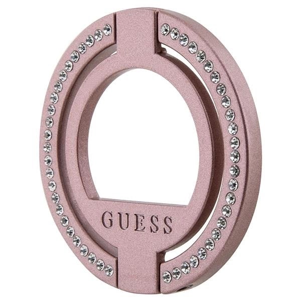 Guess MagSafe Rhinestone Ring Holder - Δαχτυλίδι Συγκράτησης Κινητού - Βάση Στήριξης - Pink - GUE002943 - 0