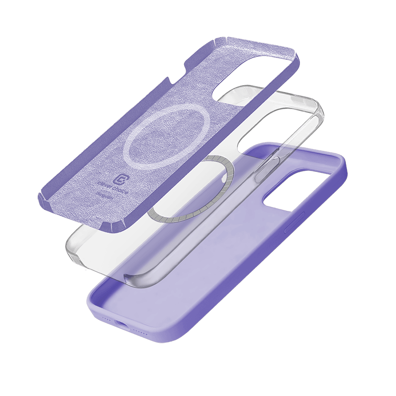 Crong iPhone 14 Pro Max Color Cover Magnetic - Θήκη Σιλικόνης με MagSafe - Purple