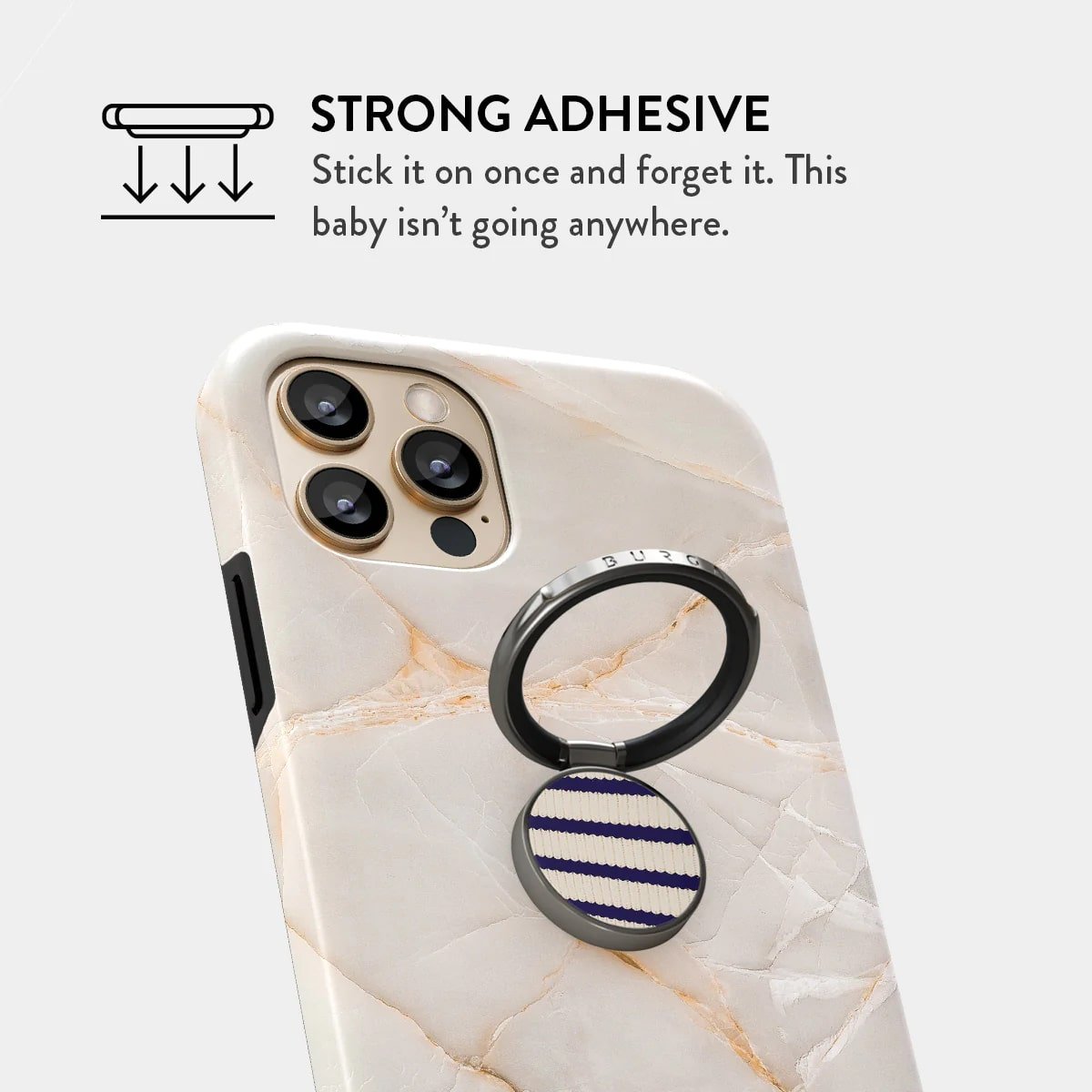 Burga Ring Holder - Δαχτυλίδι Συγκράτησης Κινητού - Βάση Στήριξης - Gunmetal - Old Money