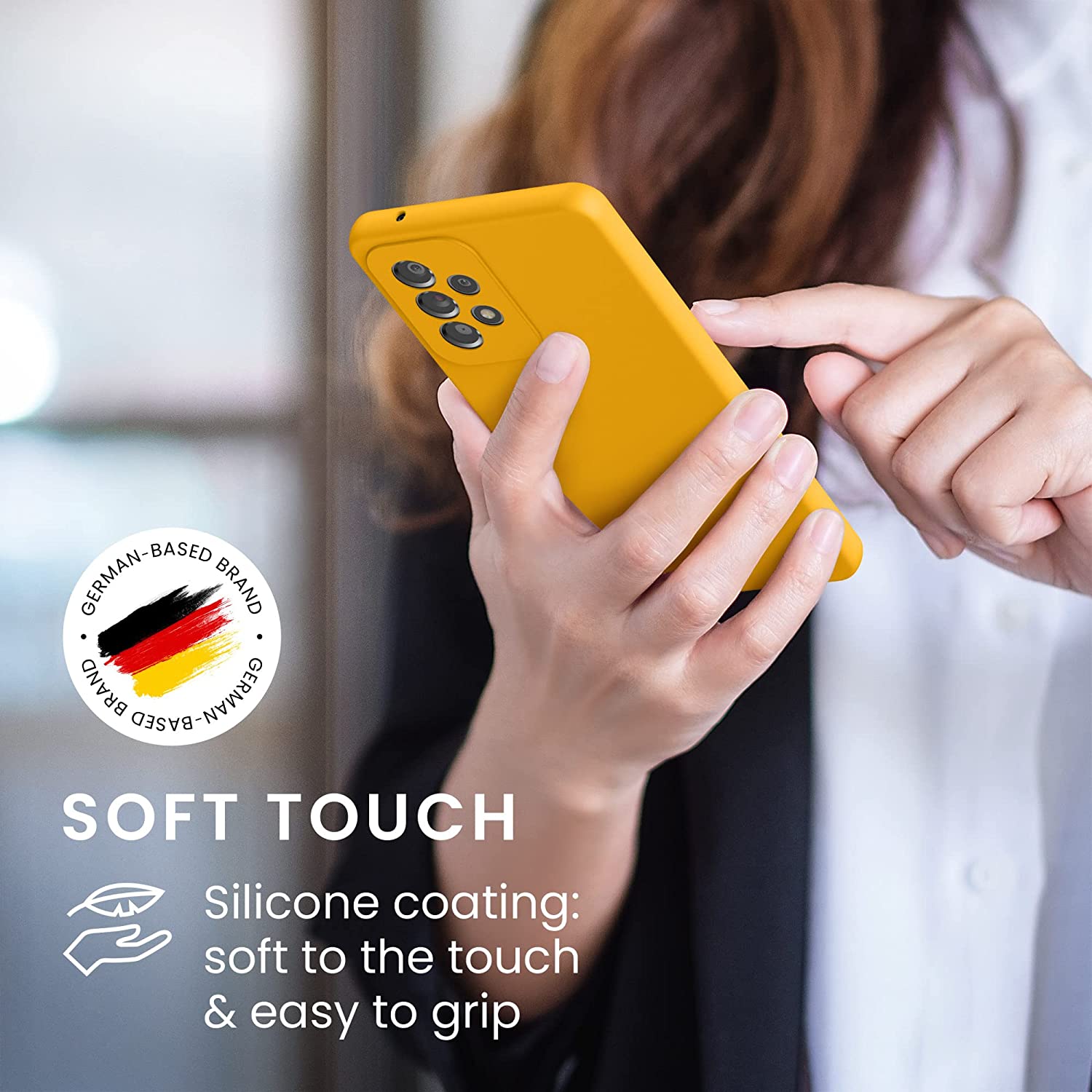 KW Samsung Galaxy A53 5G Θήκη Σιλικόνης Rubber TPU - Honey Yellow - 57835.143