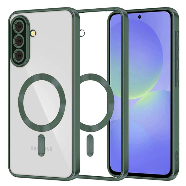 Techsuit Samsung Galaxy A36 5G / A56 5G - Luxury Crystal MagSafe - Θήκη Σιλικόνης - Deep Green