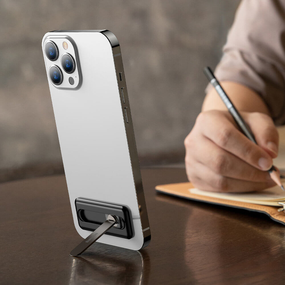 Baseus Self - Adhesive Foldable Phone Holder - Αυτοκόλλητο Stand Κινητού - Black - LUXZ000001