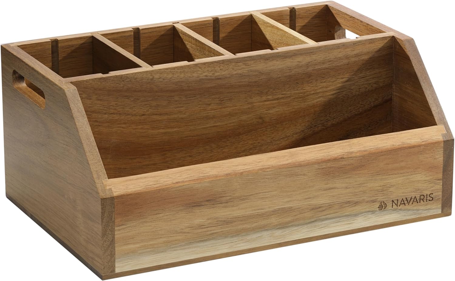 Navaris Ξύλινη Θήκη για Μαγειρικά Εργαλεία - Acacia Wood - Dark Brown - 61943.01