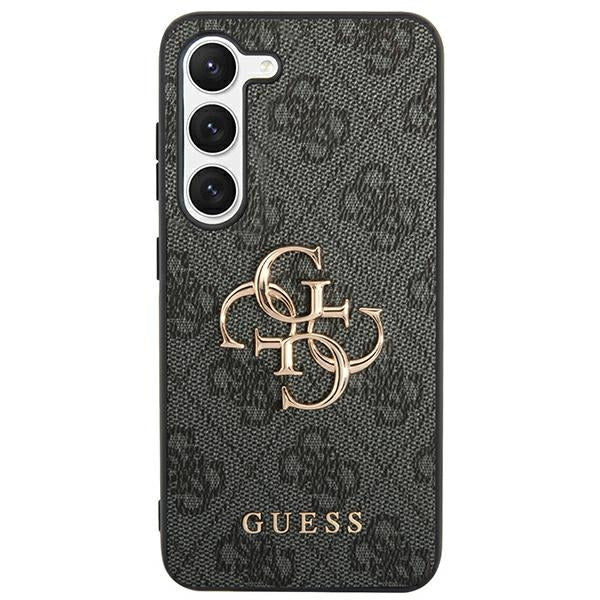 Guess Samsung Galaxy A55 5G - 4G Big Metal Logo - Θήκη με Επένδυση Συνθετικού Δέρματος - Black - GUHCSA554GMGGR