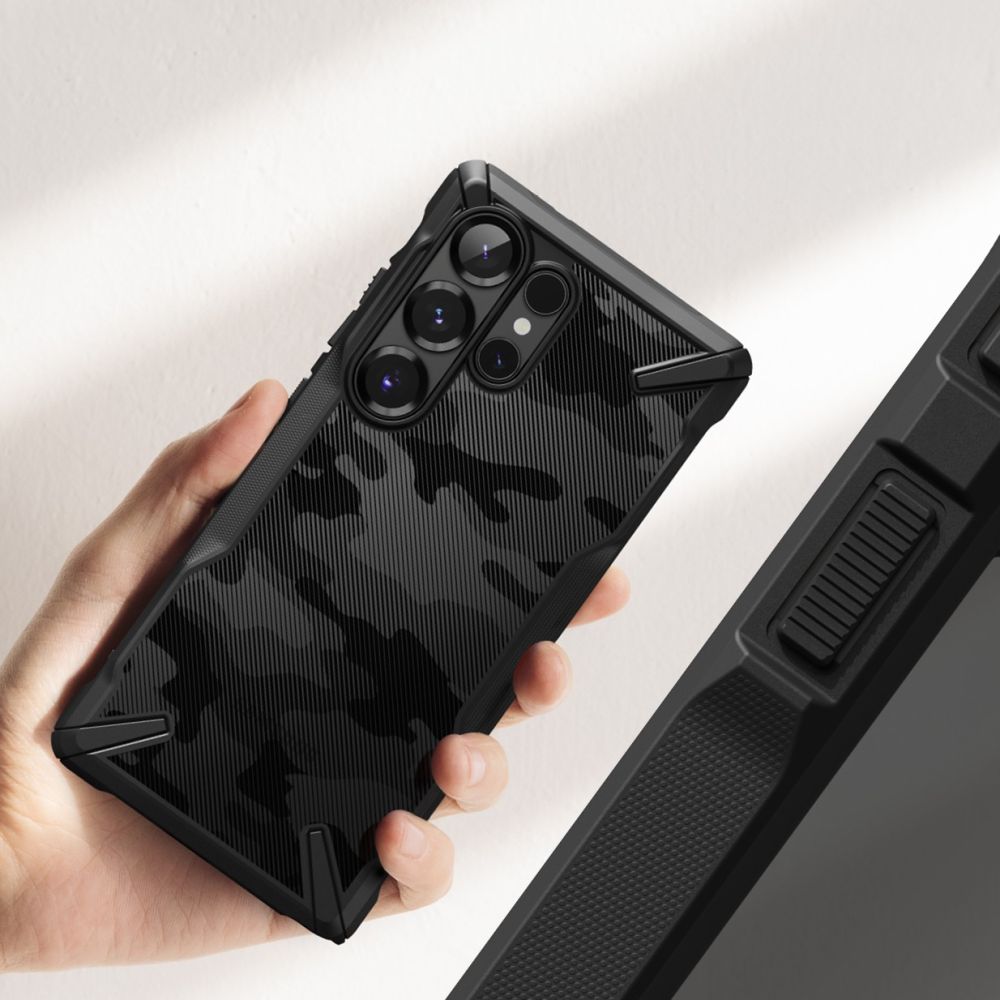 Ringke Samsung Galaxy S25 Ultra Fusion X Σκληρή Θήκη με Πλαίσιο Σιλικόνης - Camo Black