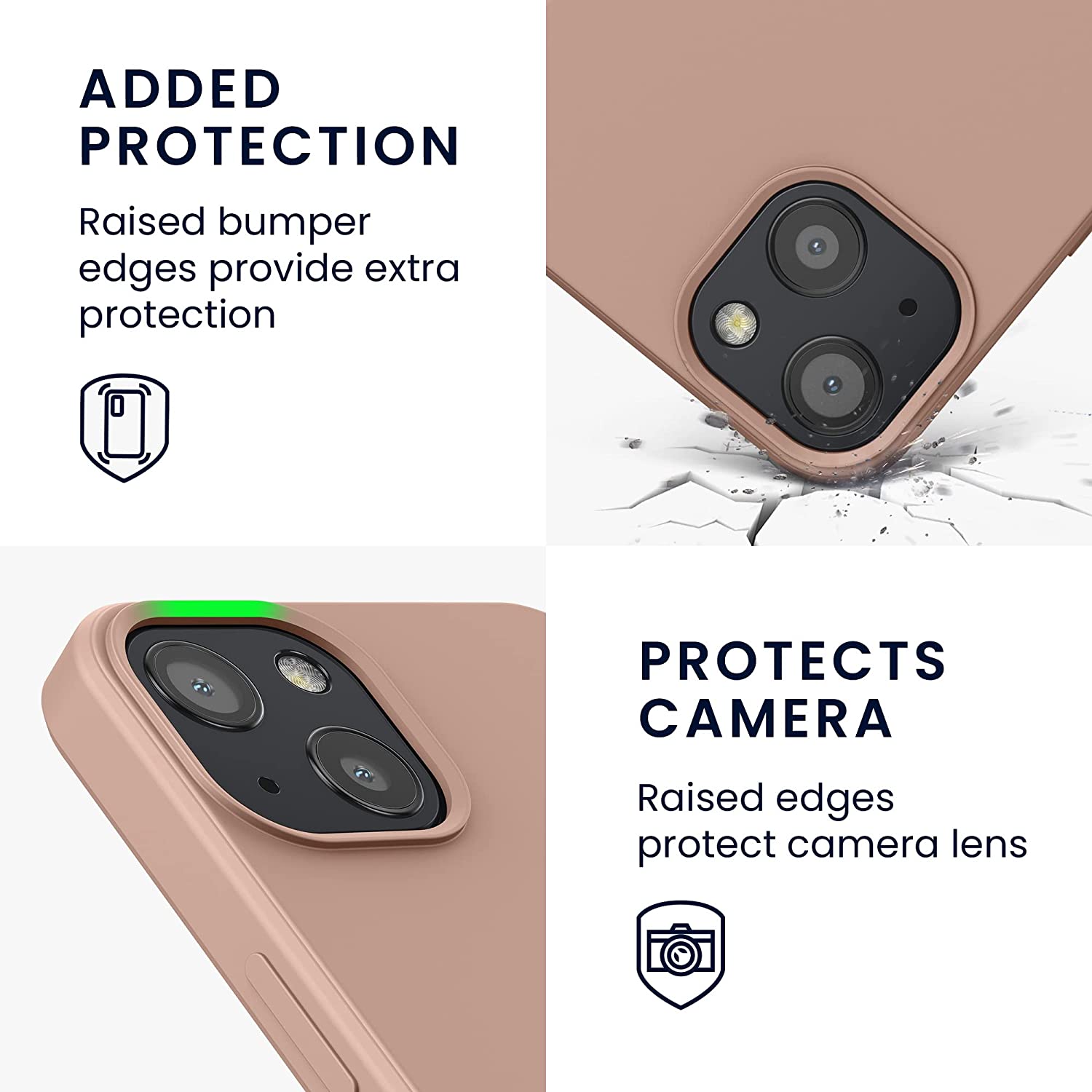 KW iPhone 13 Θήκη Σιλικόνης Rubberized TPU - Orange Clay - 55948.237