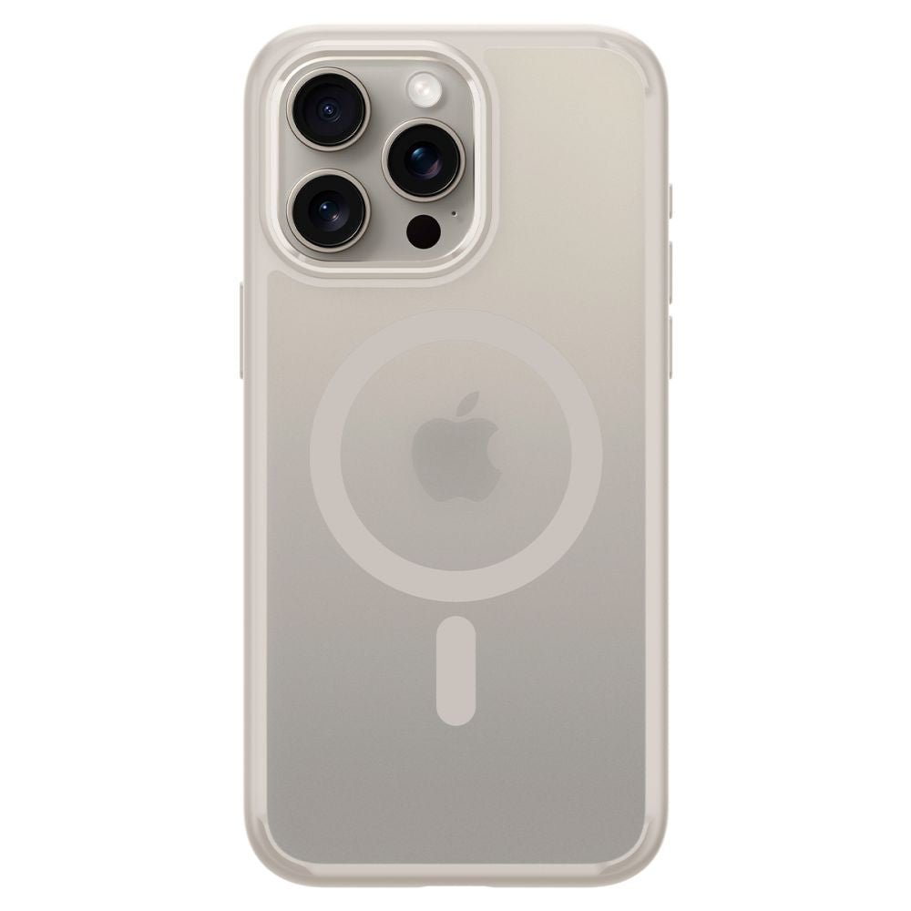 Spigen iPhone 15 Pro Max Ultra Hybrid Mag Σκληρή Θήκη με Πλαίσιο Σιλικόνης Και MagSafe - Frost Natural Titanium