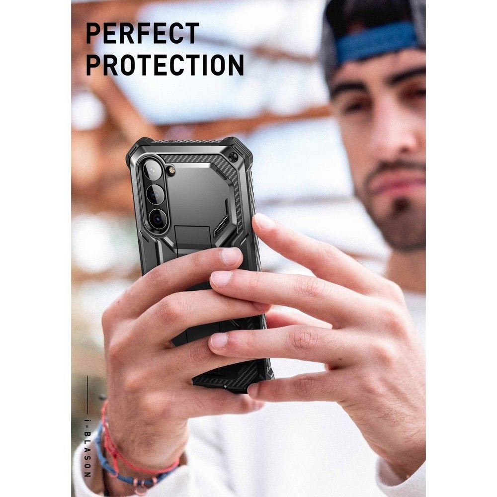 Supcase Samsung Galaxy S23 Armorbox 2 Σκληρή Θήκη με Προστασία Οθόνης και Stand - Black