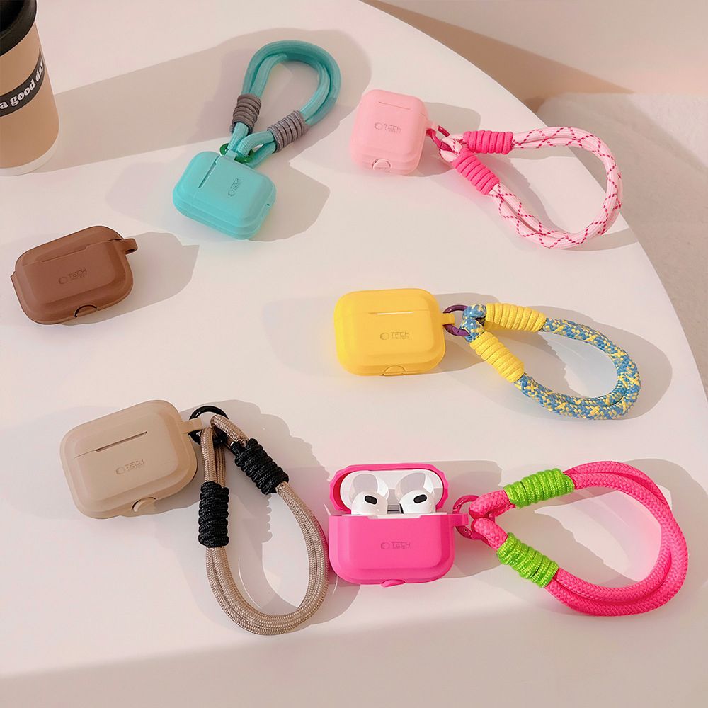 Tech - Protect AirPods Pro 1 / 2 Θήκη Σιλικόνης - Silicone Rope - Caffe Latte