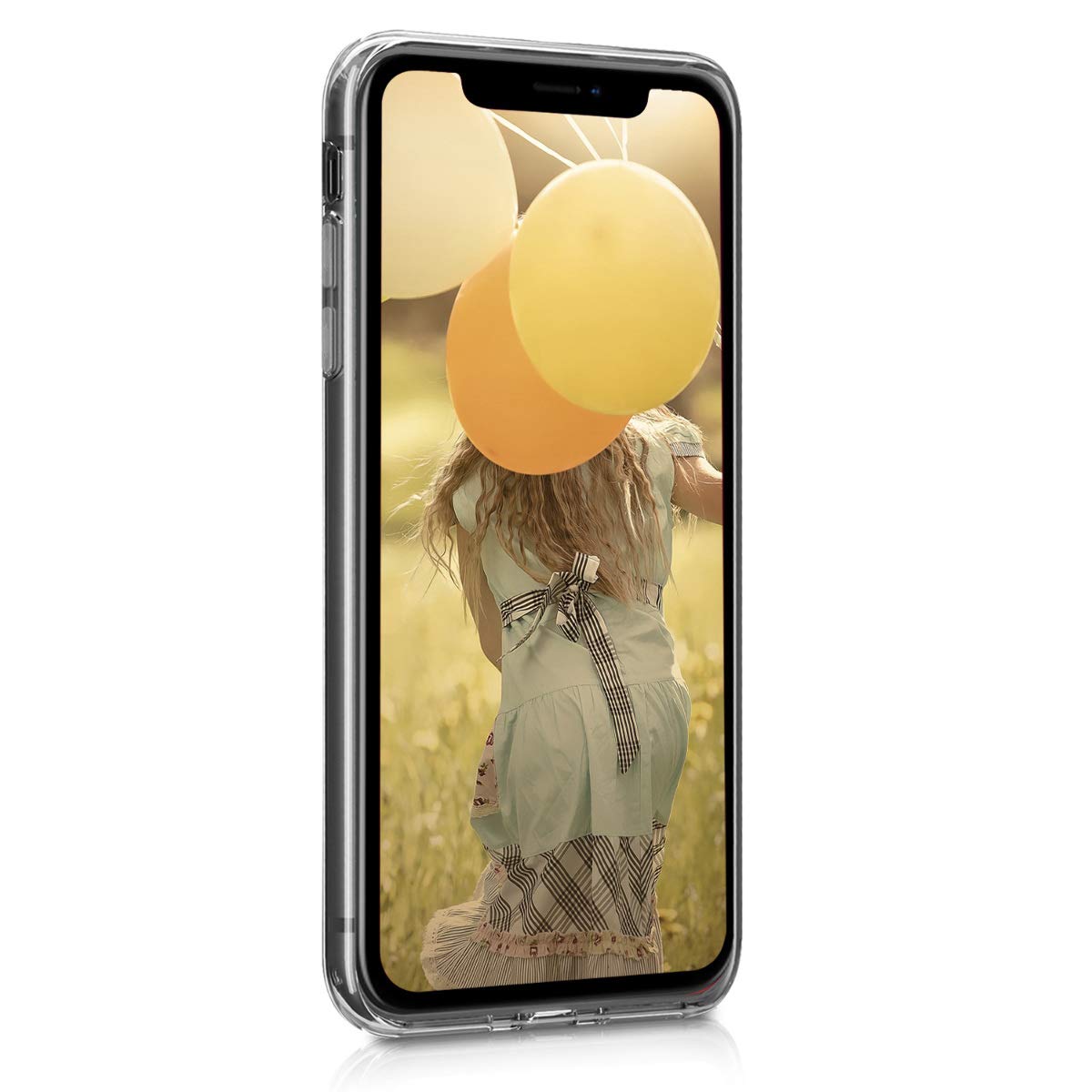 KW iPhone 11 Θήκη Σιλικόνης TPU Design Live / Laugh / Love - Διάφανη / Rose Gold - 49785.18