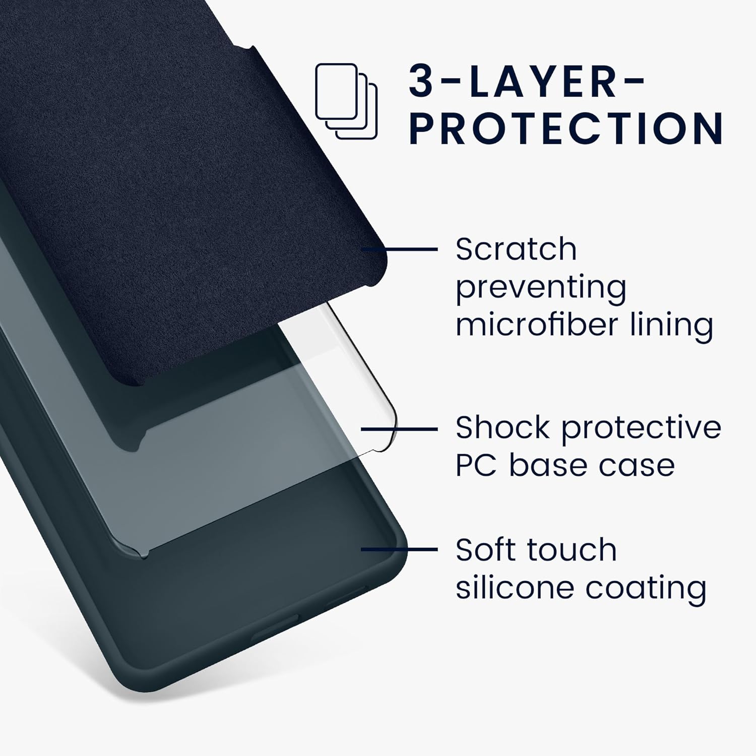 KW iPhone 15 Pro Max Θήκη Σιλικόνης Rubberized TPU - Dark Slate