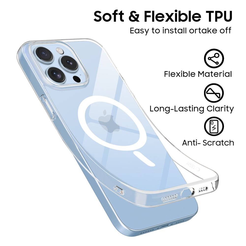 Tech - Protect iPhone 13 Pro Max Flexair Θήκη Σιλικόνης TPU με MagSafe - Διάφανη