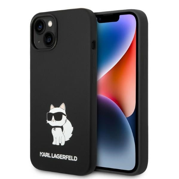Karl Lagerfeld iPhone 15 Plus / 14 Plus Silicone Choupette Θήκη Σιλικόνης - Black - KLHCP14MSNCHBCK