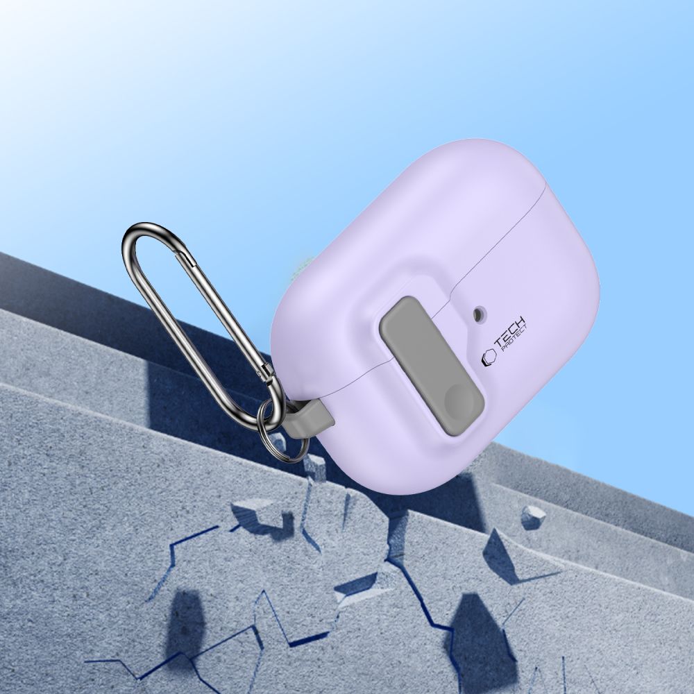 Tech - Protect AirPods Pro 1 / 2 Θήκη από Σκληρό Πλαστικό - Slim Hook - Lavender