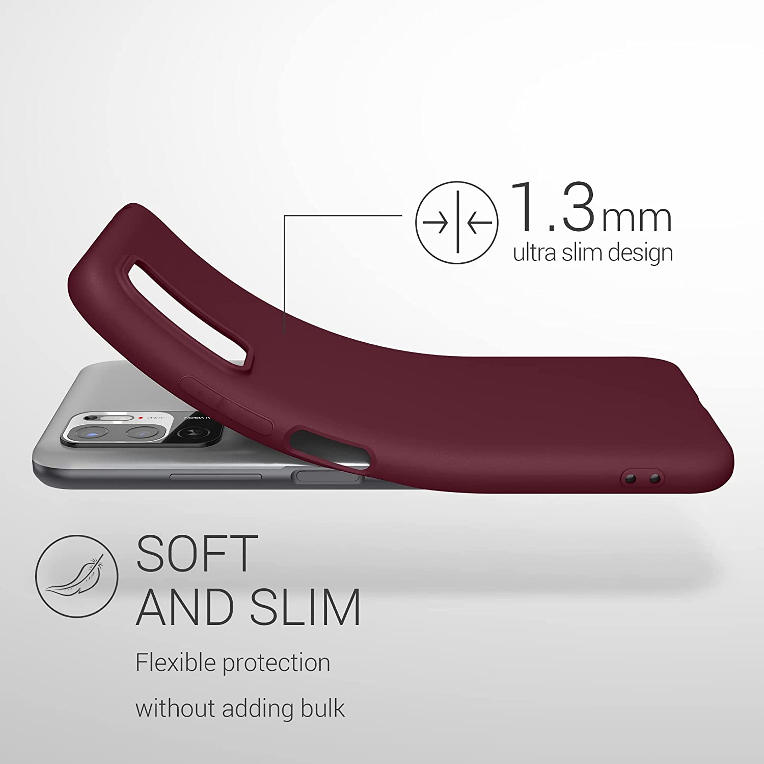 KW Xiaomi Redmi Note 10 5G Θήκη Σιλικόνης TPU - Bordeaux Purple - 54947.187