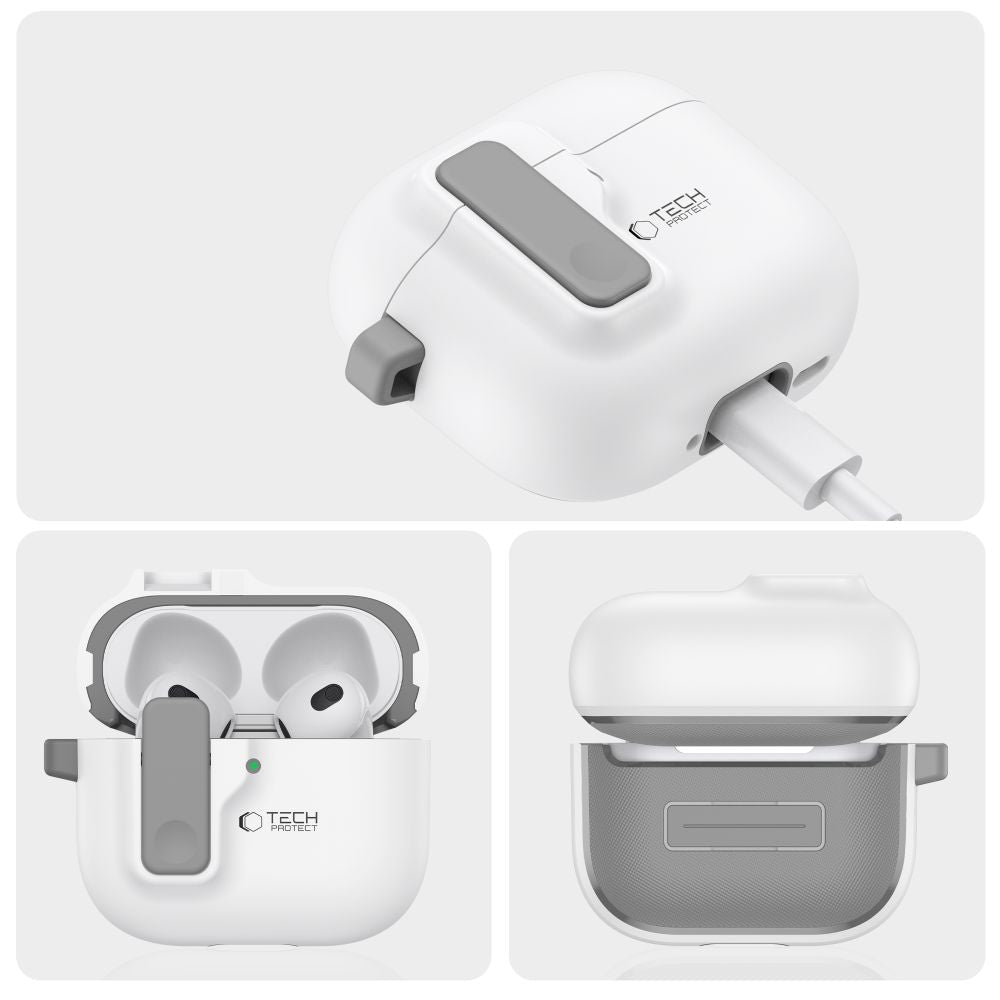 Tech - Protect AirPods 4 Θήκη από Σκληρό Πλαστικό - Slim Hook - White