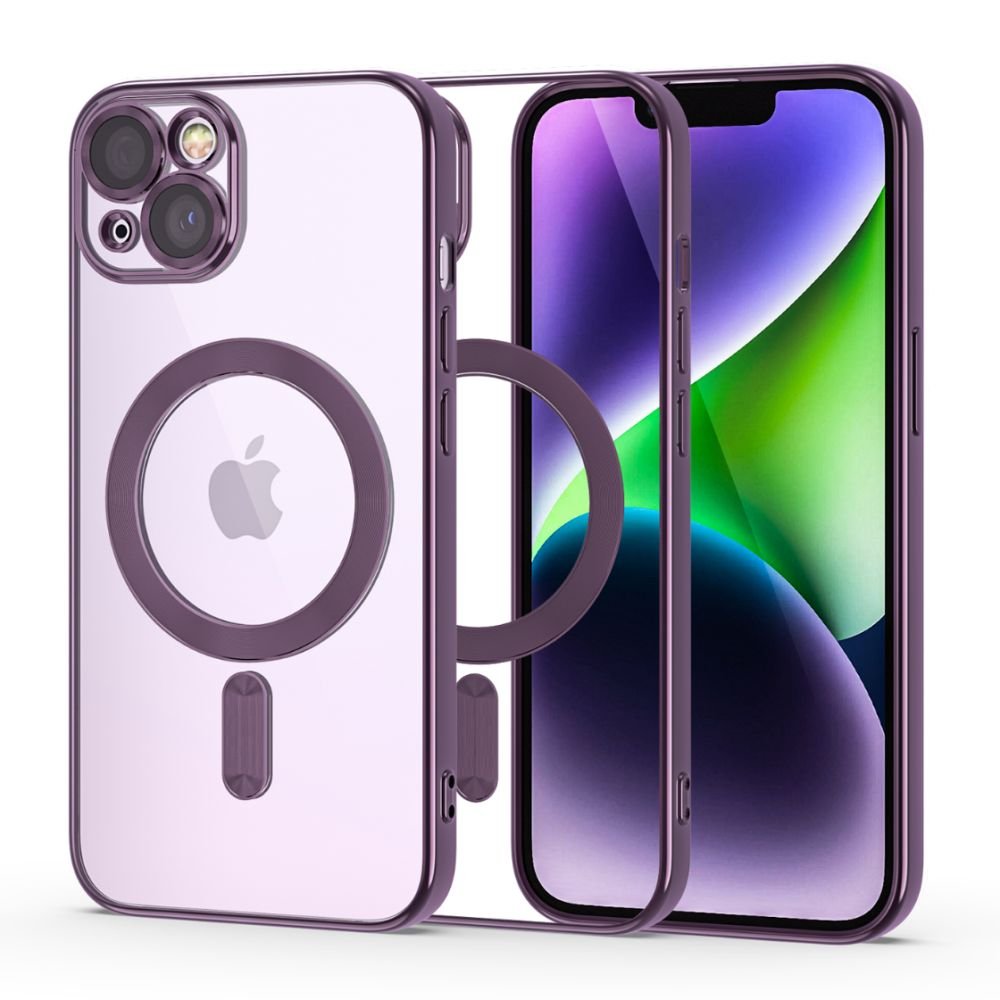 Tech - Protect iPhone 14 Magshine Θήκη Σιλικόνης TPU με Magsafe - Διάφανη / Violet