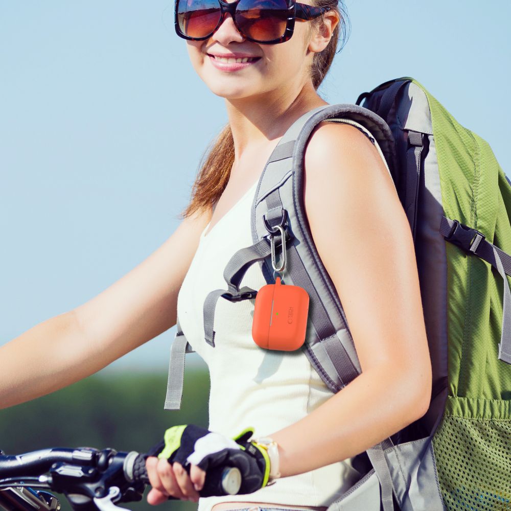 Tech - Protect AirPods Pro 1 / 2 Θήκη Σιλικόνης - Silicone Hook - Orange