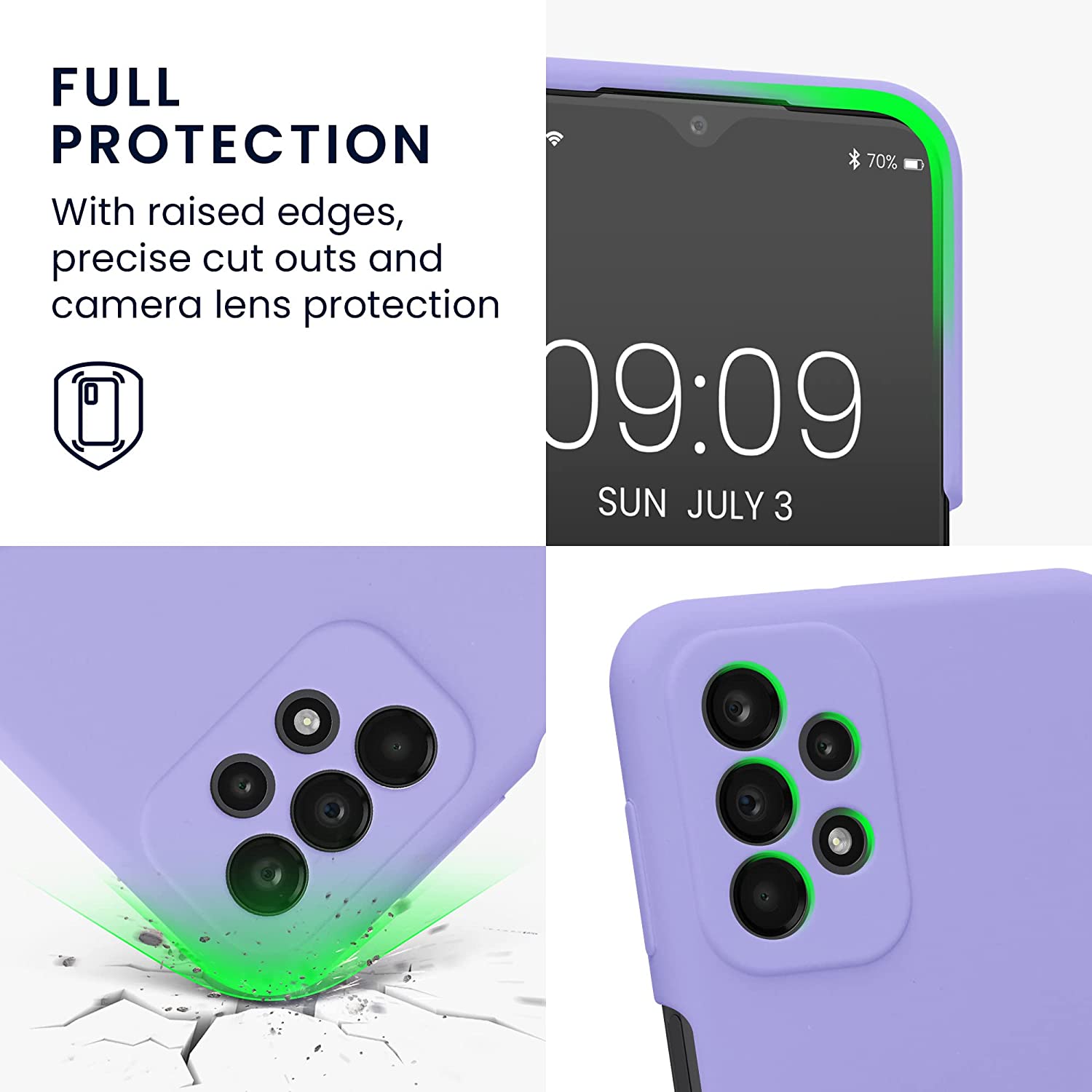 KW Samsung Galaxy A23 5G Θήκη Σιλικόνης Rubberized TPU - Lavender - 57829.108