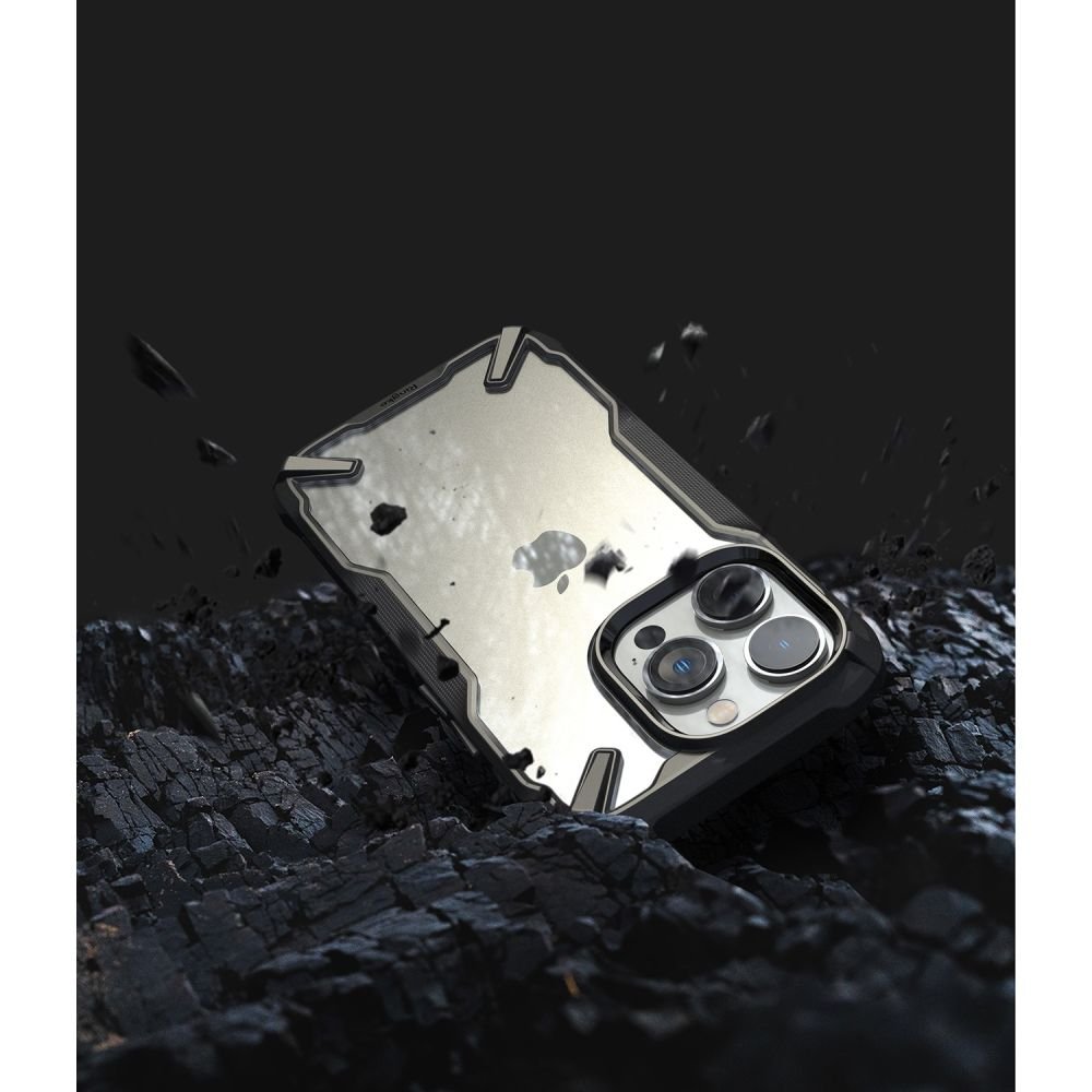 Ringke iPhone 14 Pro Max Fusion X Σκληρή Θήκη με Πλαίσιο Σιλικόνης - Black - Διάφανη
