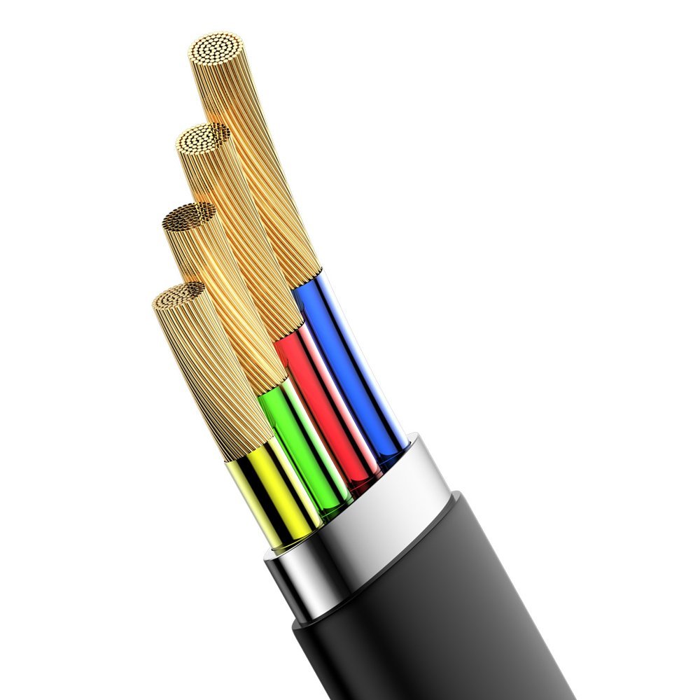 Baseus Simple Flat Cable Type - C 5A 40W - Καλώδιο Γρήγορης Φόρτισης Type - C - 0.23m - Grey - CATMBJ - BG1